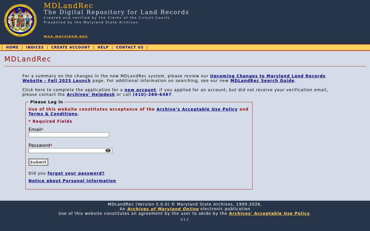 Prince George's County people search through MdLandRec